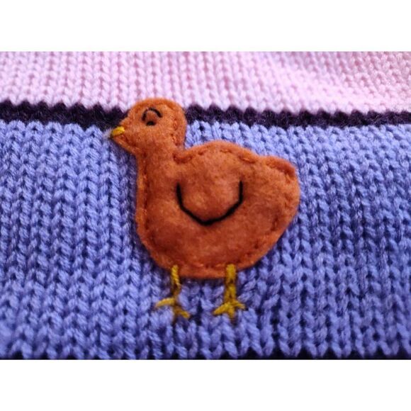 PERUVIAN HAND KNIT PATCHWORK HOODED ZIP UP PINK SWEATER NWT - Picture 9 of 11